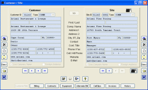 Customer/Site Information
